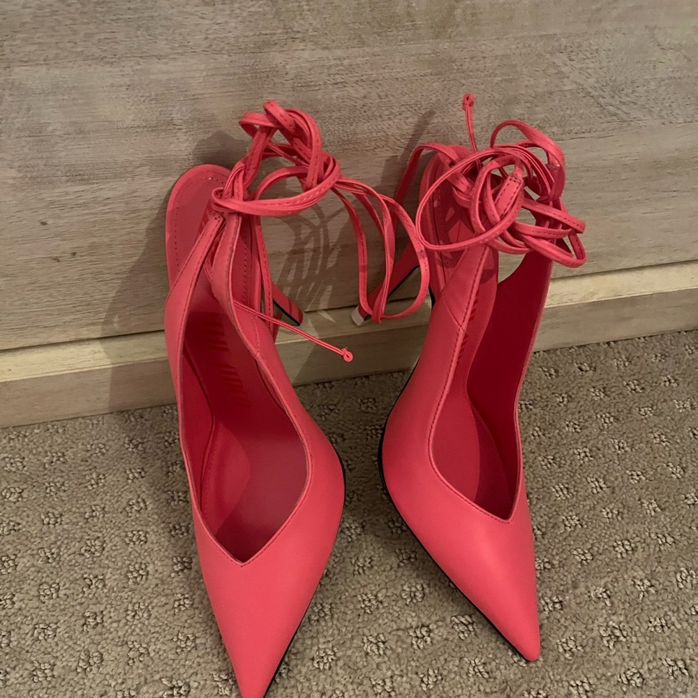 The Attico Vibrant Pink Heels
